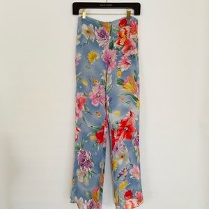 Ralph Lauren Wide Leg Floral Pants 100% Silk